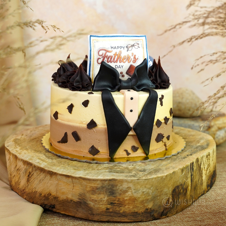 Royal Suit Happy Father's Day Chocolate Ganache Cake