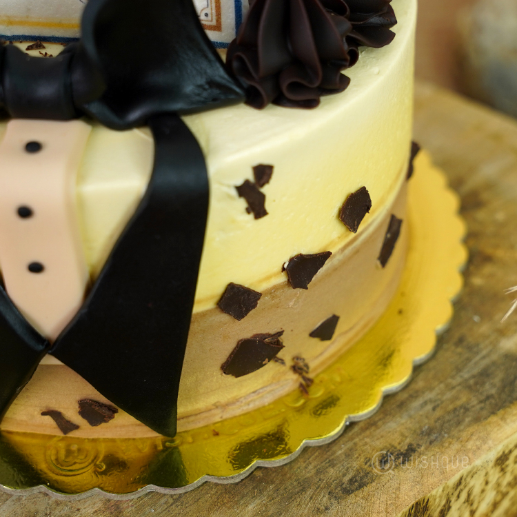 Royal Suit Happy Father's Day Chocolate Ganache Cake