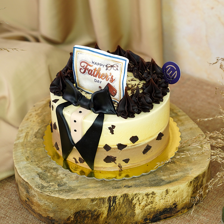 Royal Suit Happy Father's Day Chocolate Ganache Cake