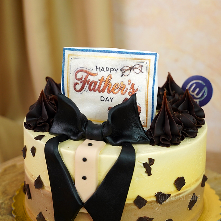 Royal Suit Happy Father's Day Chocolate Ganache Cake