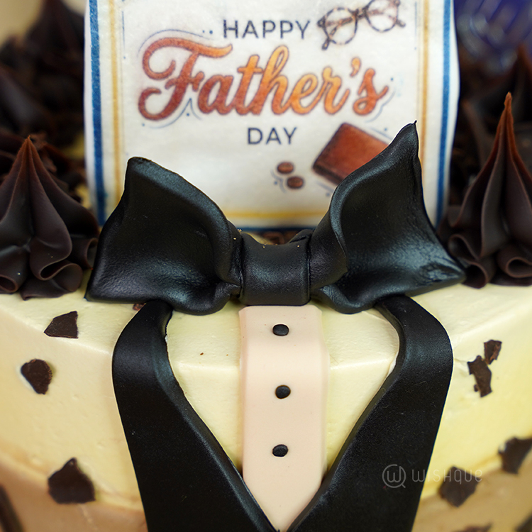 Royal Suit Happy Father's Day Chocolate Ganache Cake