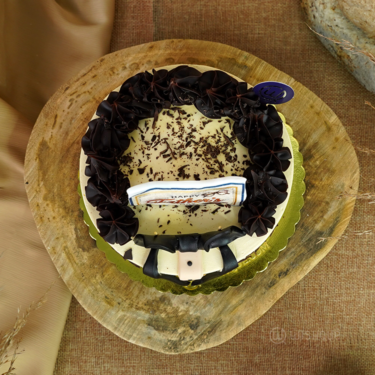 Royal Suit Happy Father's Day Chocolate Ganache Cake