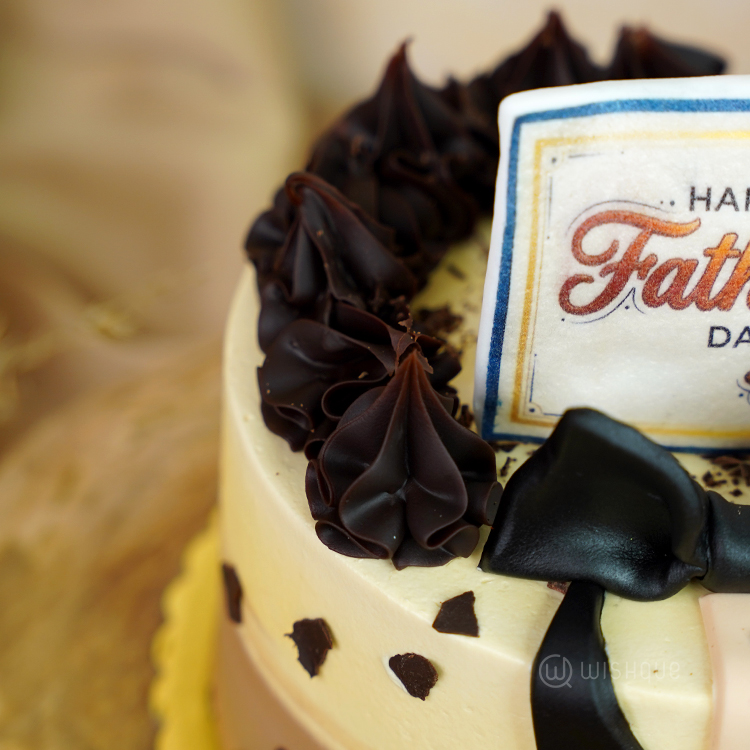 Royal Suit Happy Father's Day Chocolate Ganache Cake