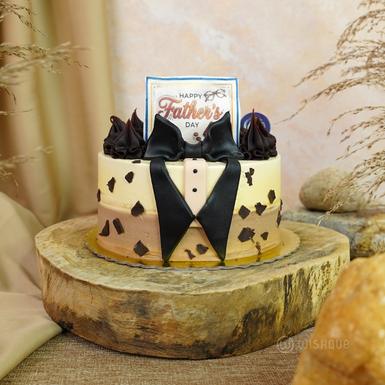Royal Suit Happy Father's Day Chocolate Ganache Cake