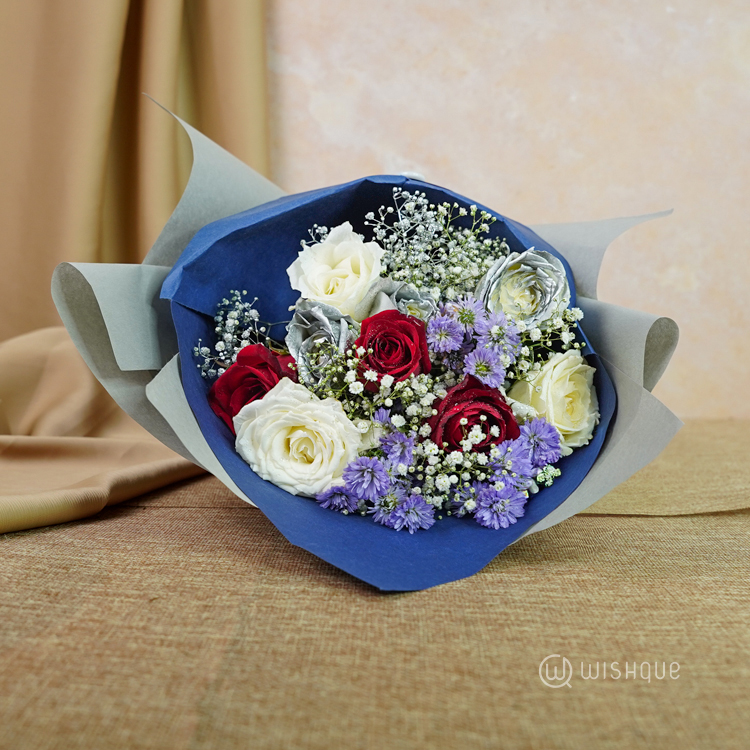 A Touch of Sapphire Gentleman Bouquet