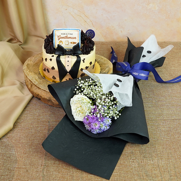 Royal Suit With Floral Gift Set