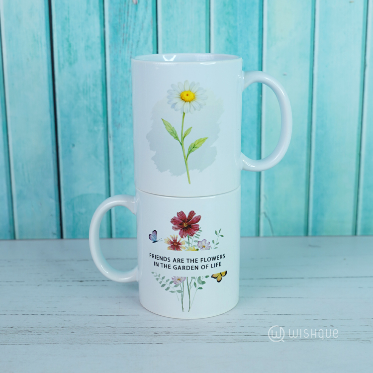 Friends Are The Flowers In The Garden Of Life Printed Mug