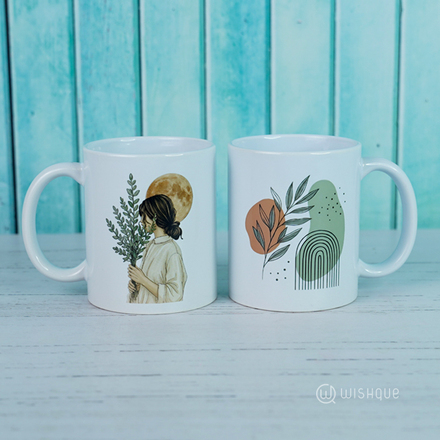 Woman & Botanical Arch Mug