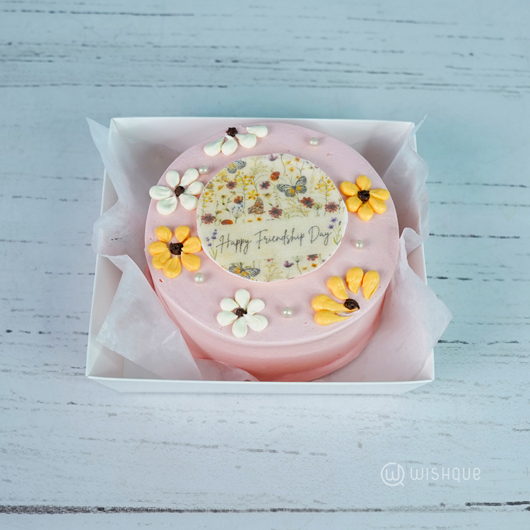 Happy Friendship Day Daisy Bento Red Velvet Cake