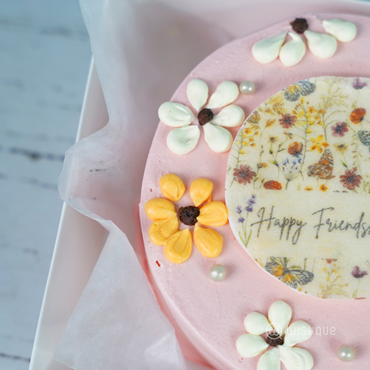Happy Friendship Day Daisy Bento Red Velvet Cake