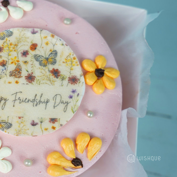Happy Friendship Day Daisy Bento Red Velvet Cake
