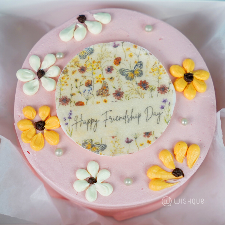 Happy Friendship Day Daisy Bento Red Velvet Cake