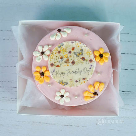 Happy Friendship Day Daisy Bento Red Velvet Cake