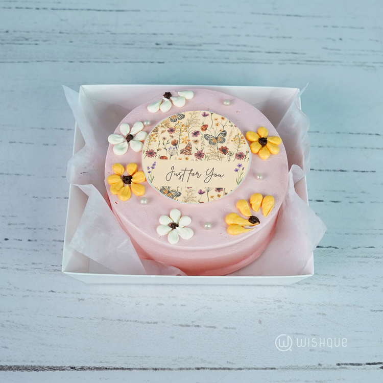 Daisy Blossom Red Velvet Bento Cake