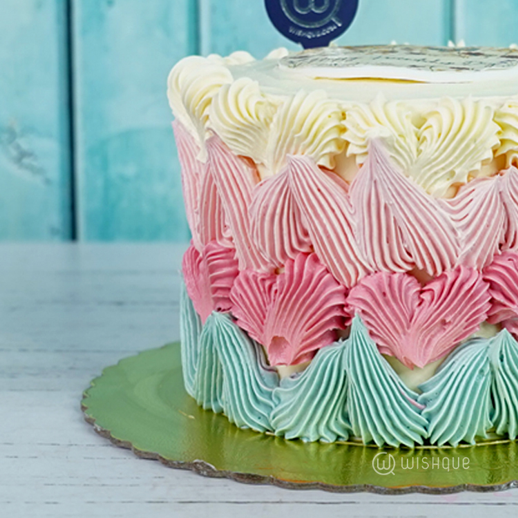 Pastel Fantasy Ribbon Cake