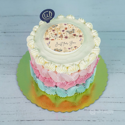 Pastel Fantasy Ribbon Cake