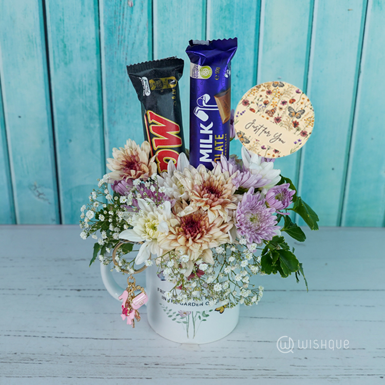 The Garden Of Life Floral Mug Arrangement