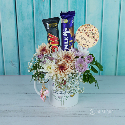 The Garden Of Life Floral Mug Arrangement