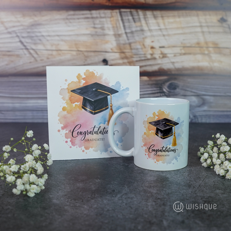 Congratulations Graduate Greeting Card & Printed Mug