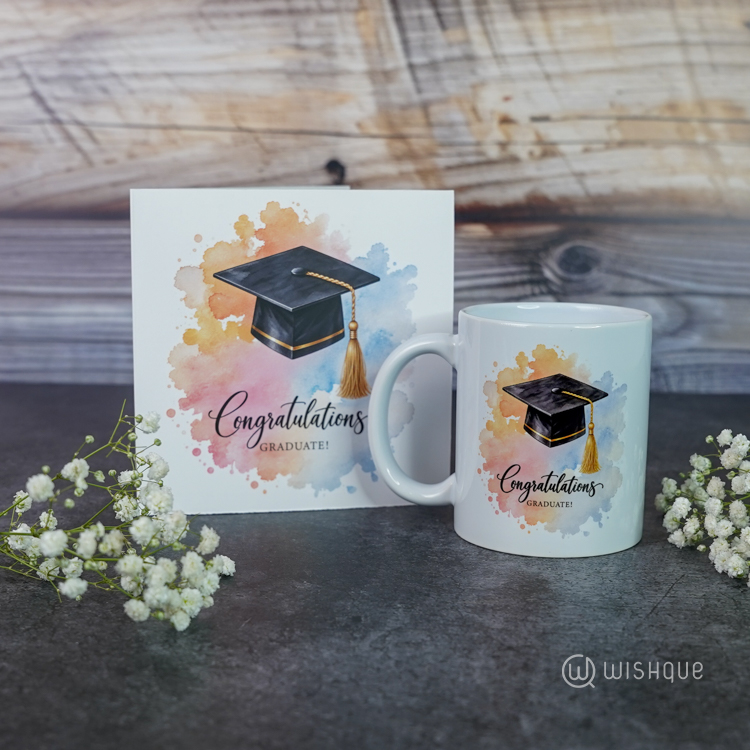 Congratulations Graduate Greeting Card & Printed Mug