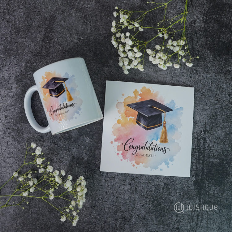 Congratulations Graduate Greeting Card & Printed Mug