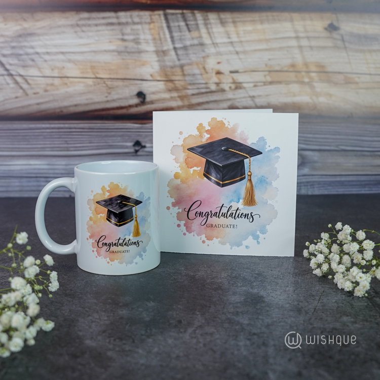 Congratulations Graduate Greeting Card & Printed Mug