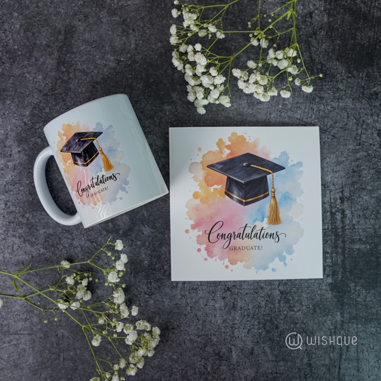 Congratulations Graduate Greeting Card & Printed Mug