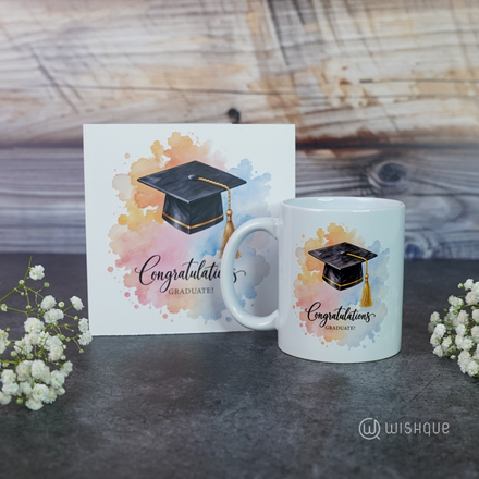 Congratulations Graduate Greeting Card & Printed Mug