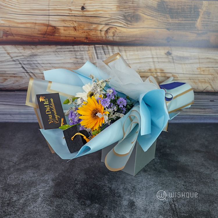 Blue Sky Graduation Bouquet