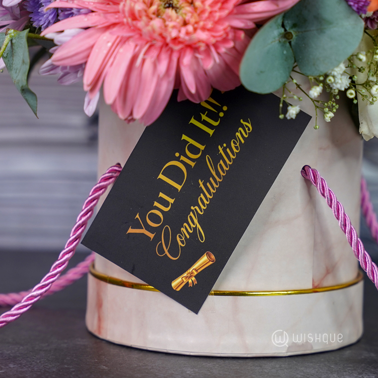 Sweet Success Graduation Floral Bucket