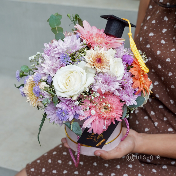Sweet Success Graduation Floral Bucket