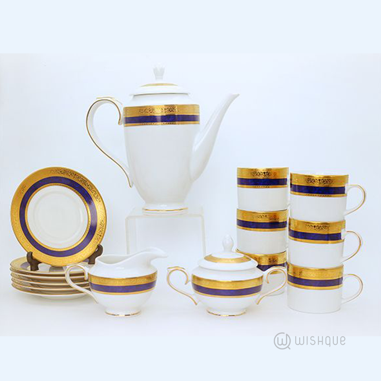 Empress Blue 17 Pieces Tea Set