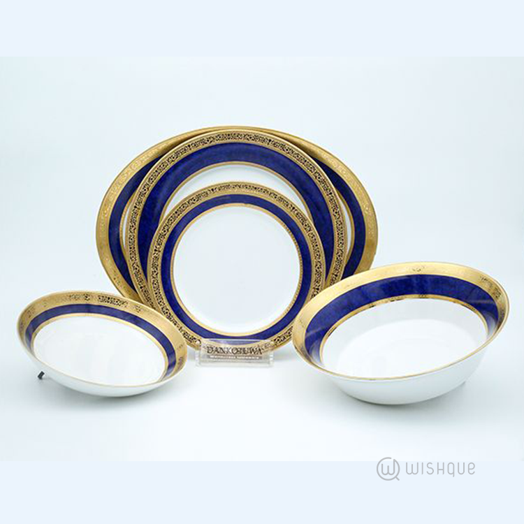 Empress Blue 21 Pieces Dinner Set