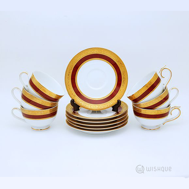 Empress Red 12 Pieces Tea Set