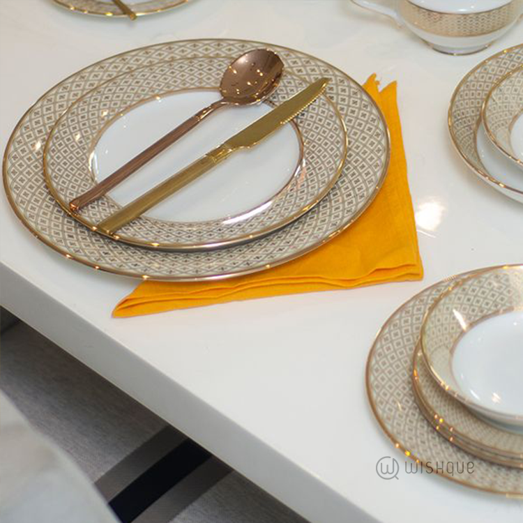 Jewel Cream 21 Pieces Dinner Set