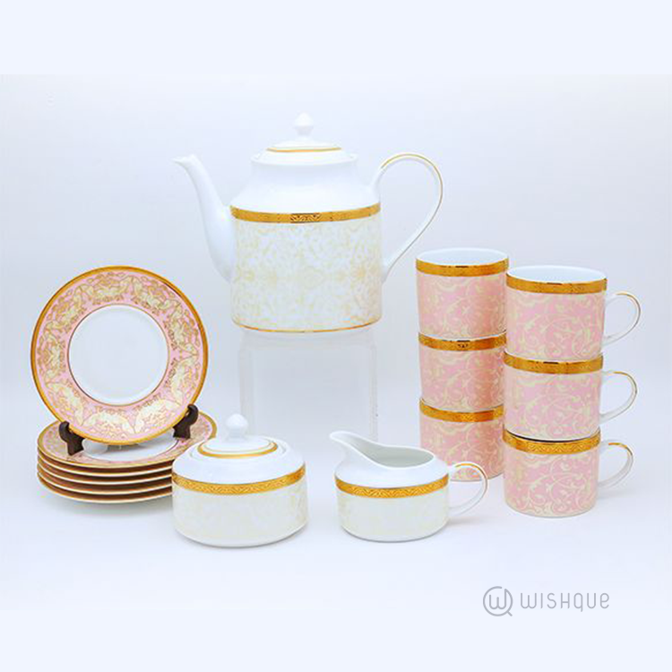 Pink Matrimony 17 Pieces Tea Set