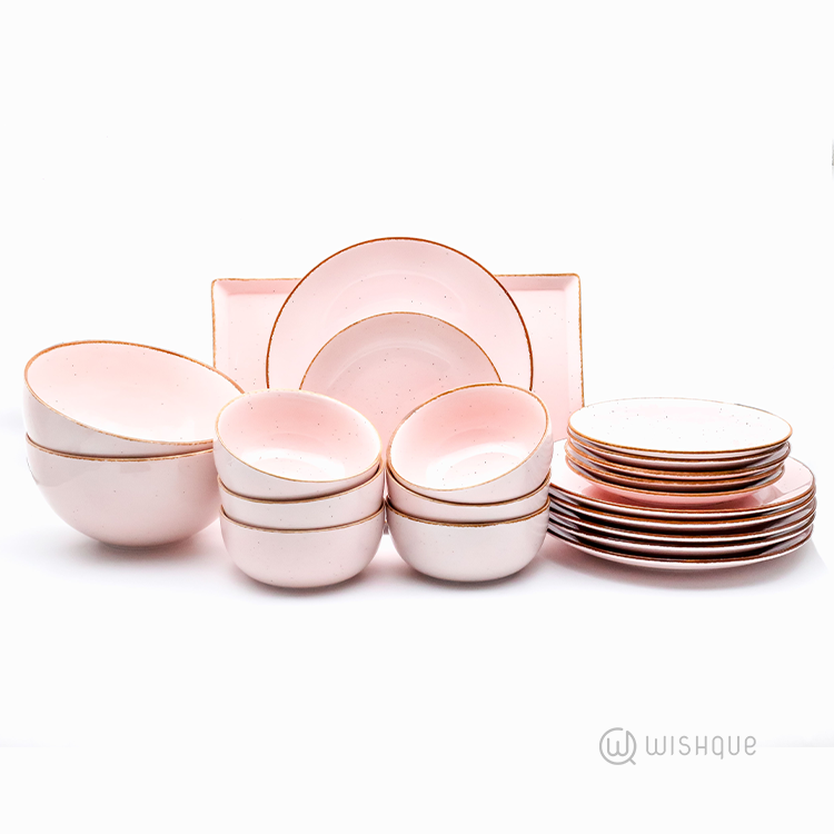 Royal Fernwood Paradise Pink 21 Pieces Dinner Set