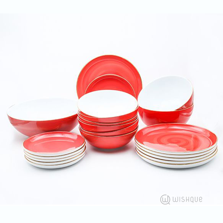 Royal Fernwood Spiral Galaxy Red 21 Pieces Dinner Set