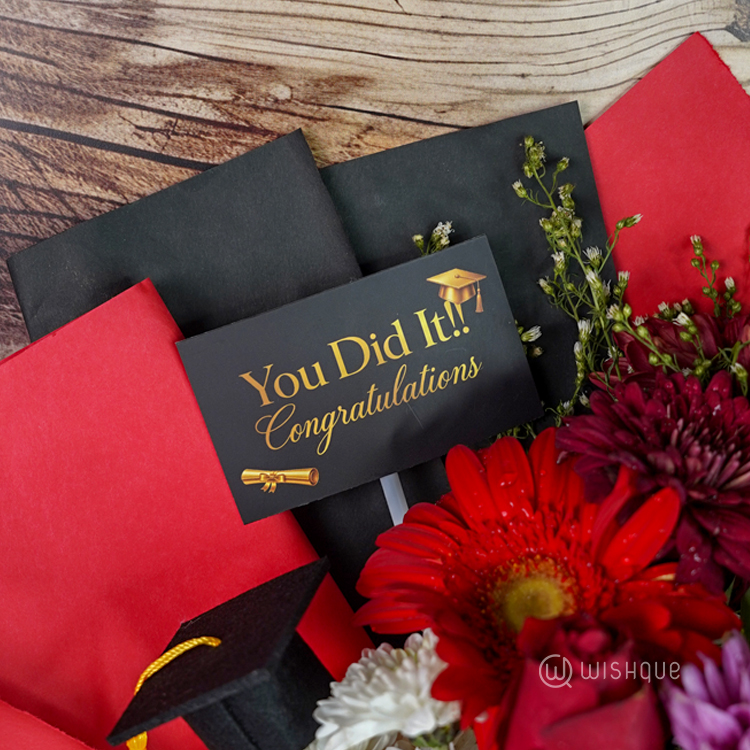 Crimson Glory Graduation Bouquet