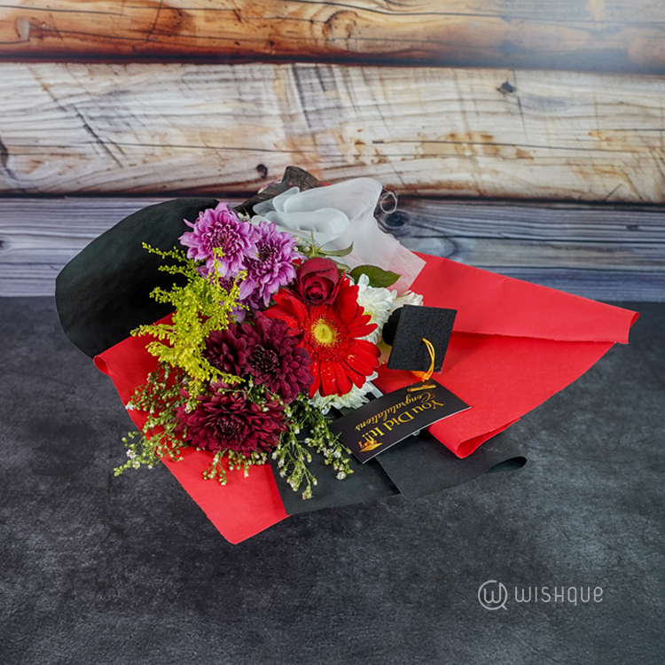 Crimson Glory Graduation Bouquet