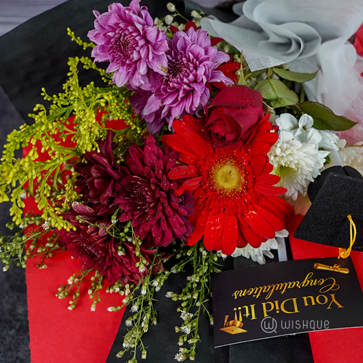 Crimson Glory Graduation Bouquet
