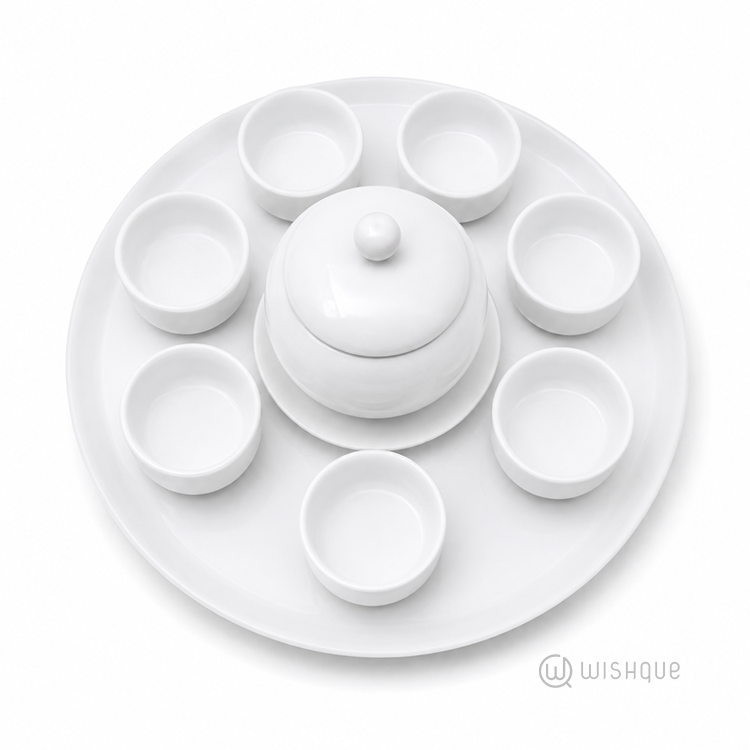 White Buddha Puja 10 Pcs Set