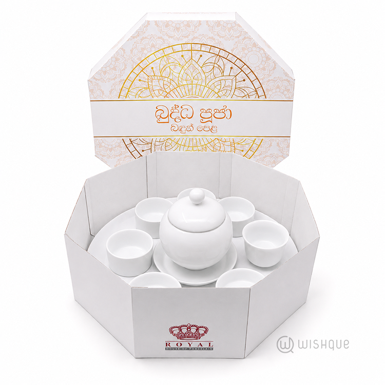 White Buddha Puja 10 Pcs Set