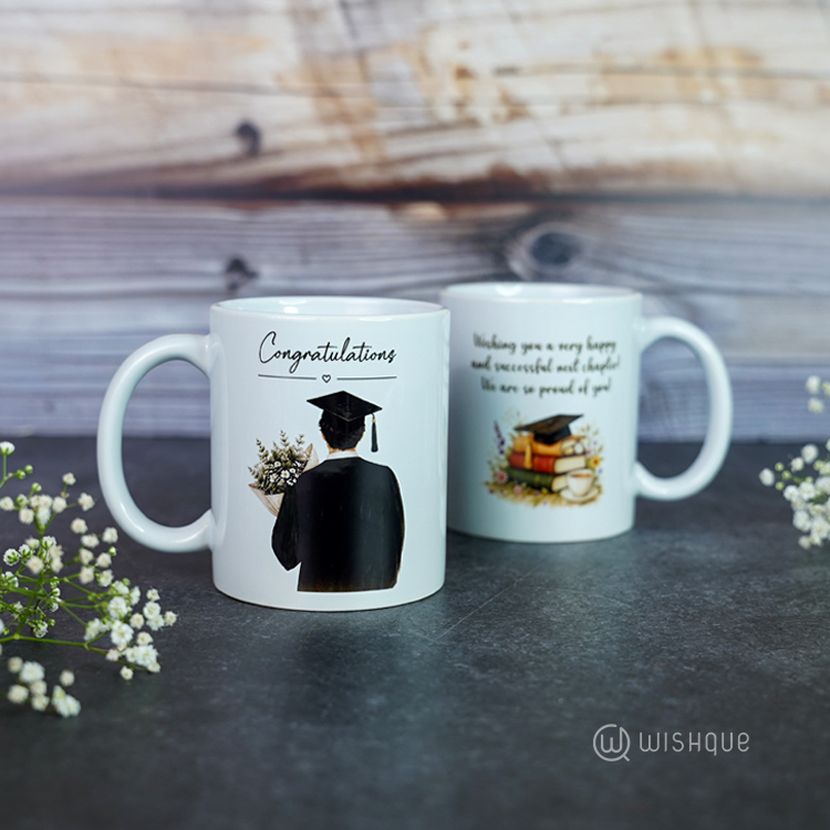 Congratulations Graduation Printed Mug For Him