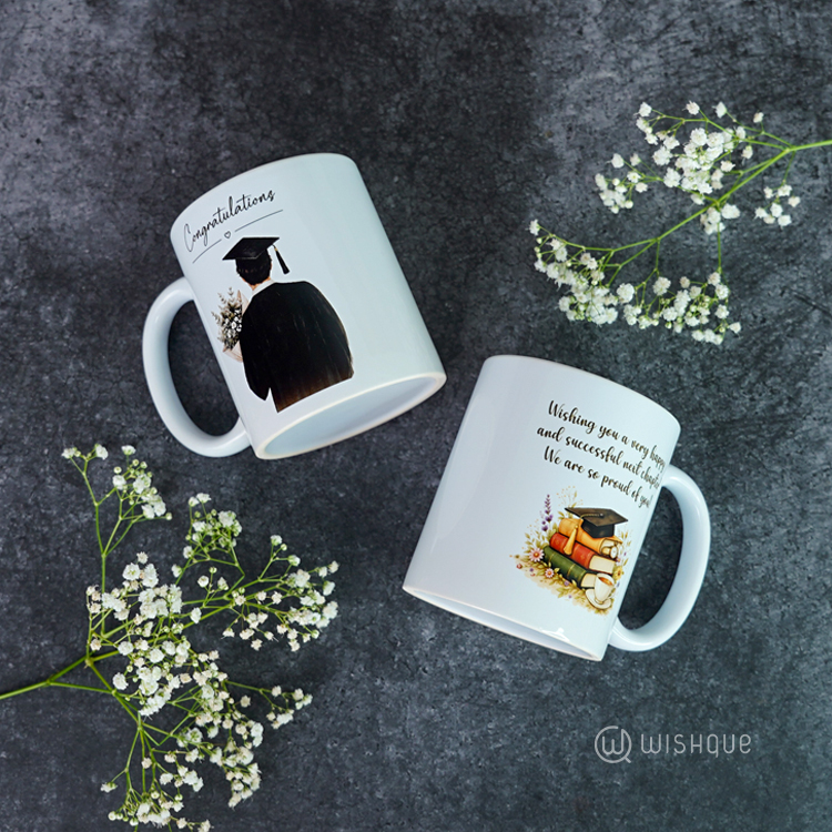 Congratulations Graduation Printed Mug For Him