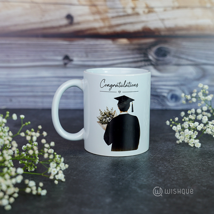Congratulations Graduation Printed Mug For Him