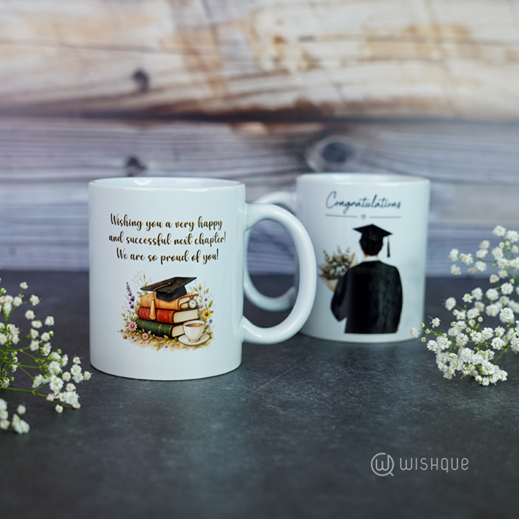 Congratulations Graduation Printed Mug For Him