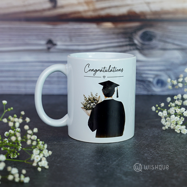 Congratulations Graduation Printed Mug For Him