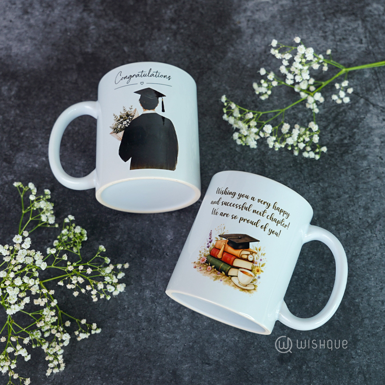 Congratulations Graduation Printed Mug For Him