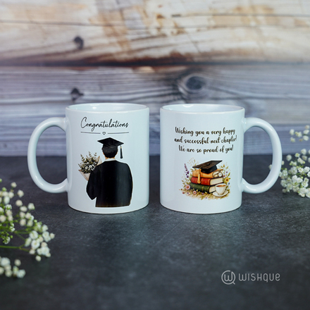 Congratulations Graduation Printed Mug For Him